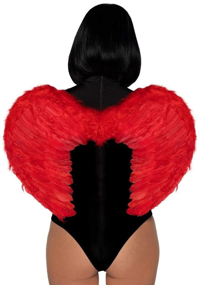 Marabou Trim Wings - Red - One Size