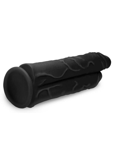 Master Cock Double Stuffer Double Pecker Dildo - Black - 10in