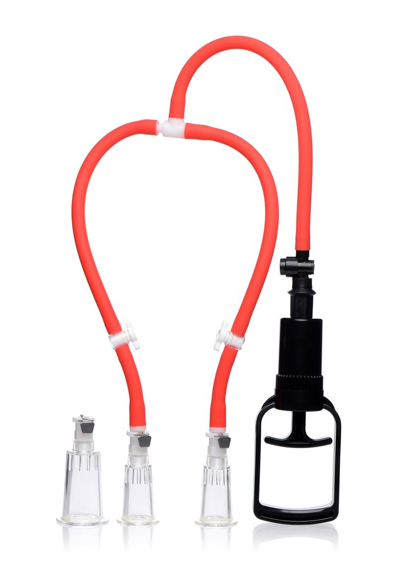 Master Series Clit and Nipple Pump - Red