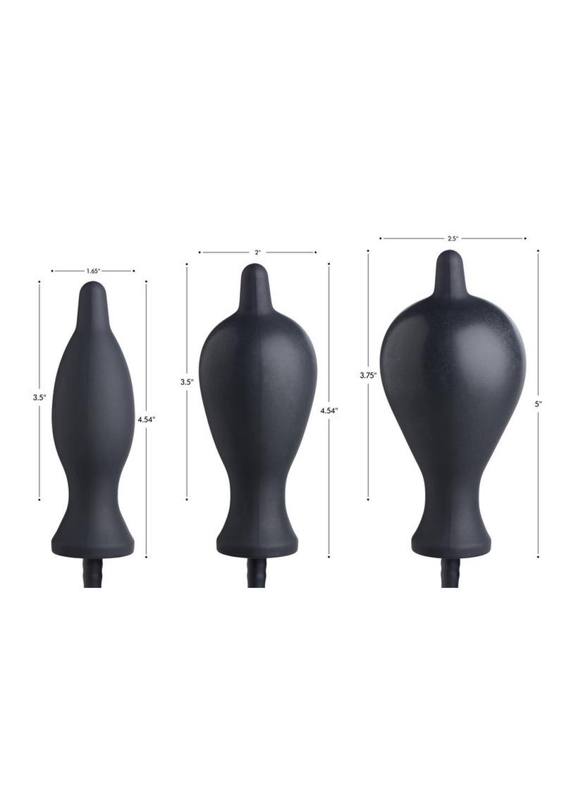 Master Series Dark Inflator Inflatable Silicone Anal Plug