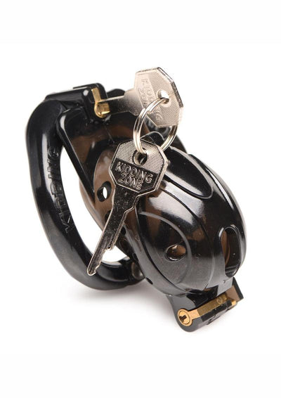 Master Series Double Lockdown Locking Customizable Chastity Cage