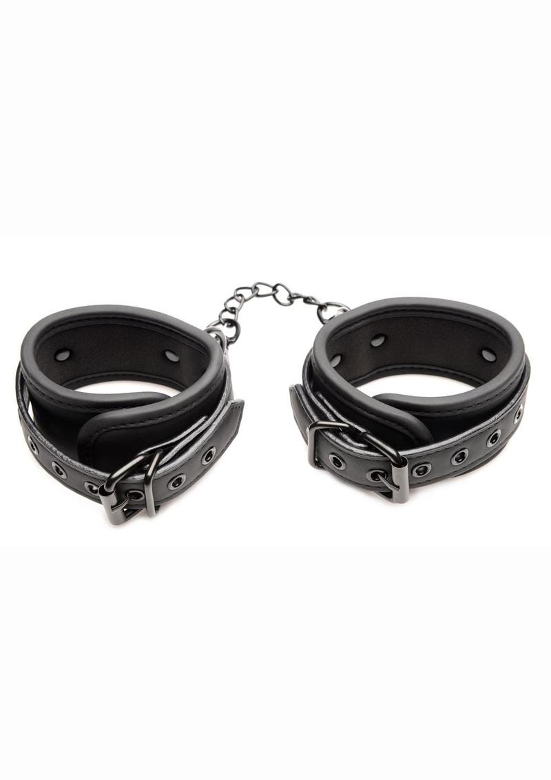 Master Series Kinky Comfort Wrist and Ankle Cuff Set - Leather