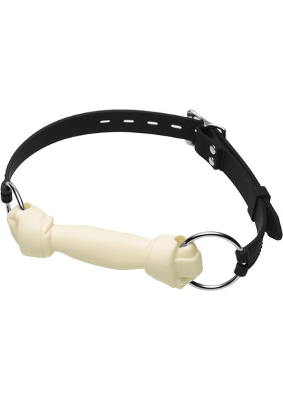 Master Series Silicone Bone Gag - White