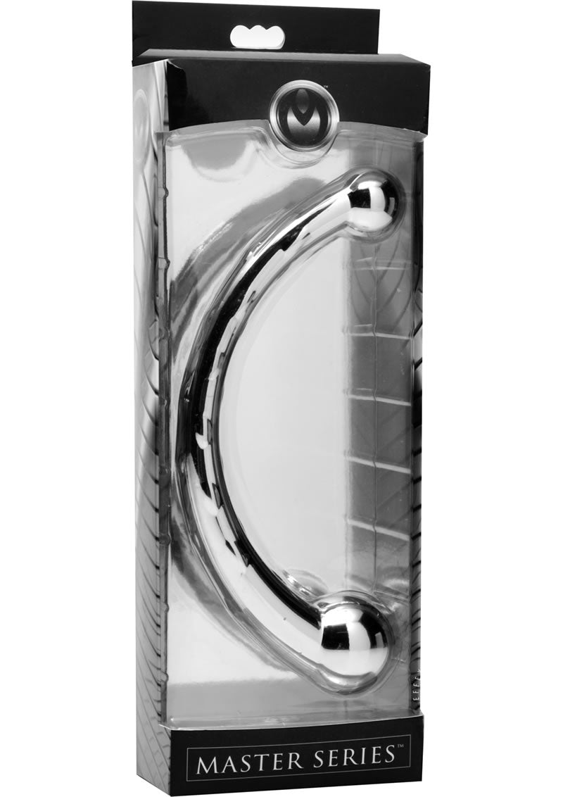 Master Series The Curvy Steel Dual Ended Dildo - Metal