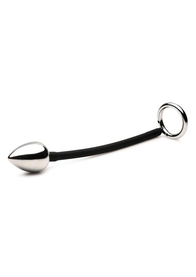 Master Series Tug + Plug Aluminum Cock and Ball Ring with Anal Plug