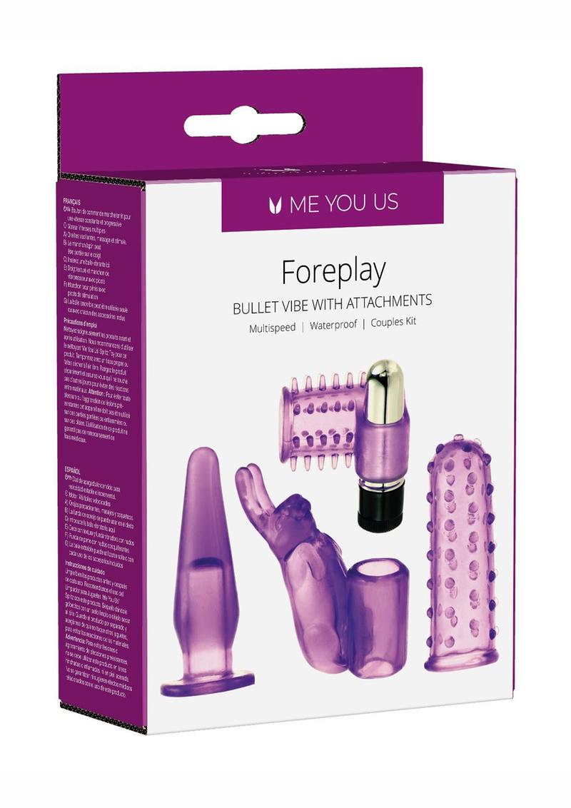 ME YOU US 4play Couples Kit with Bullet and Sleeves - Purple