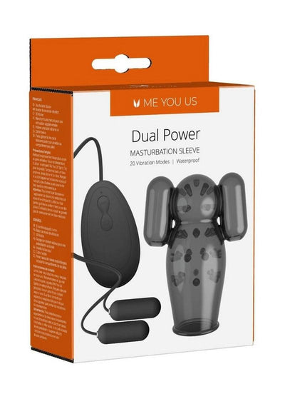 ME YOU US Dual Power Masturbation Sleeve - Black