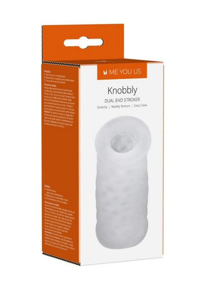 ME YOU US Knobbly Dual End Stroker - Clear/Frost