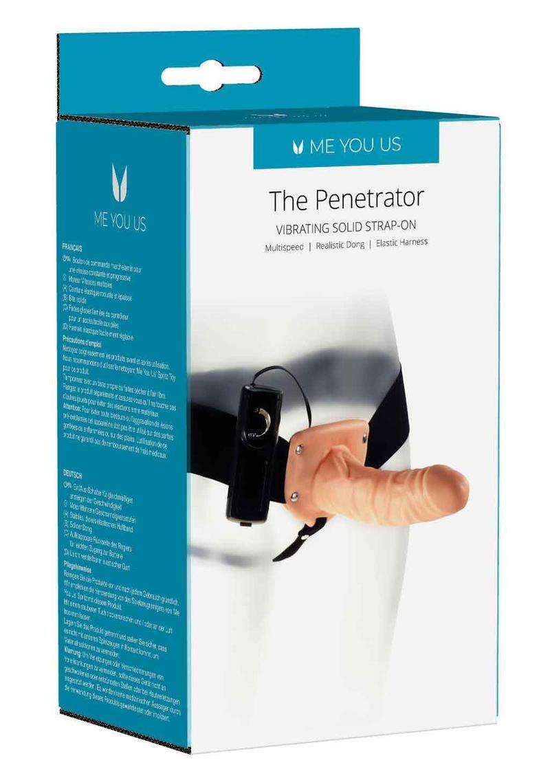 ME YOU US The Penetrator Vibrating Strap-On - Black/Vanilla