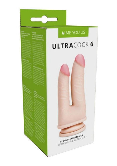 ME YOU US Ultra Cock 6 Realistic Double Penetration Dildo - Vanilla - 6in