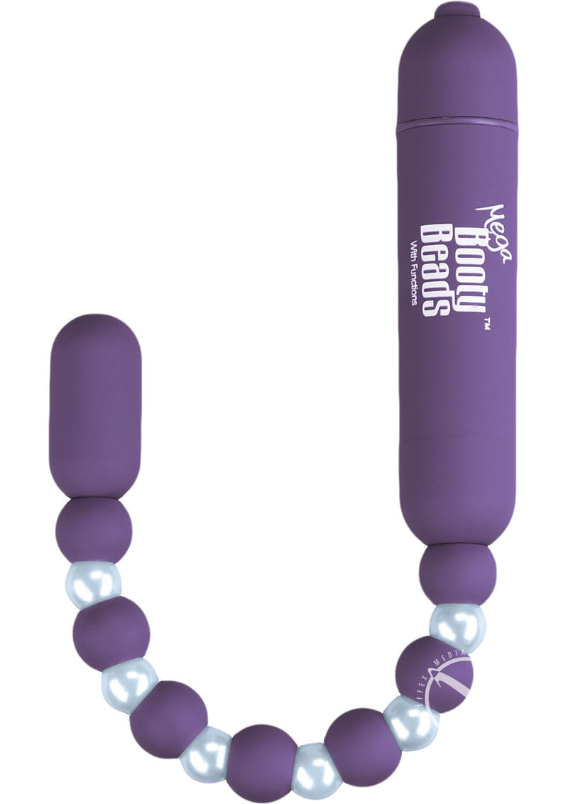 Mega Booty Beads Vibrating Anal Beads - Purple