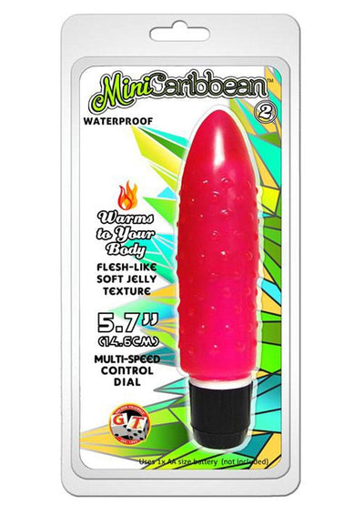 Mini Caribbean Number 2 Vibrator - Red - 5.7in