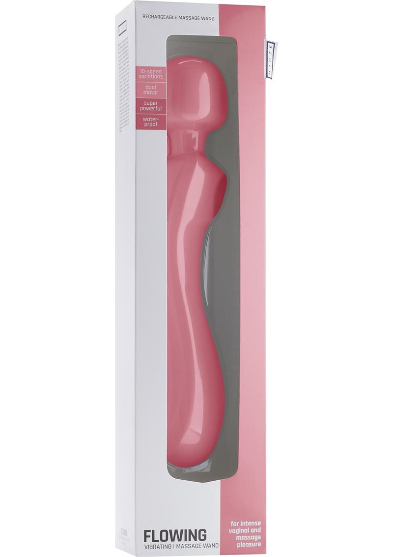 Mjuze Flowing Silicone Rechargeable Massage Wand Vibrator - Pink