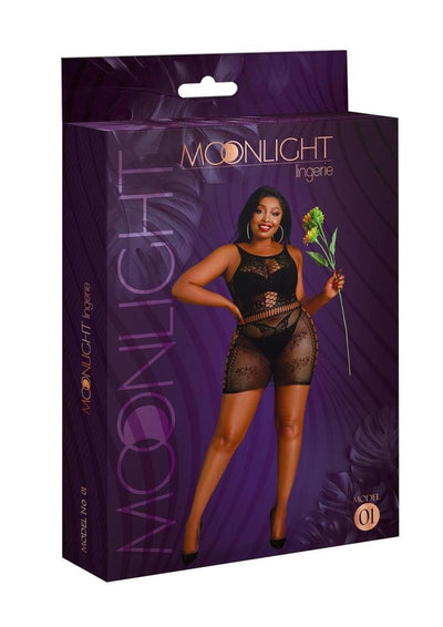 Moonlight Model 01 Dress - Black - Plus Size/Queen