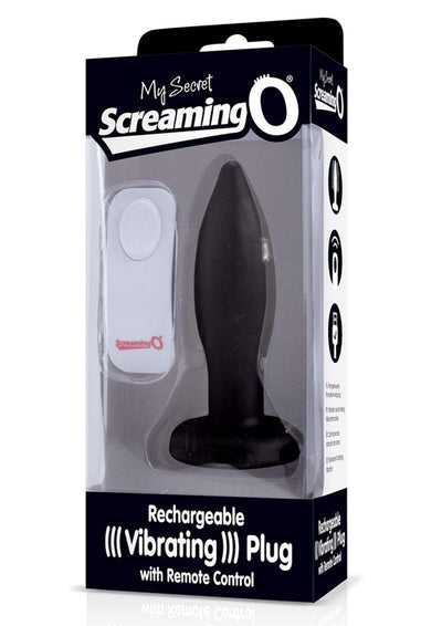 My Secret Rechargeable Vibrating Plug with Wireless Remote Control Waterproof - Black