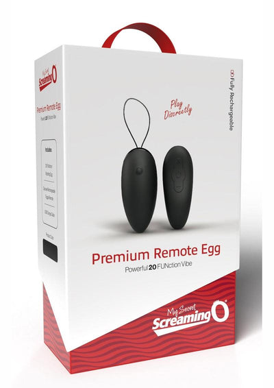 My Secret Screaming O Premium Remote Control Rechargeable Silicone Egg - Black