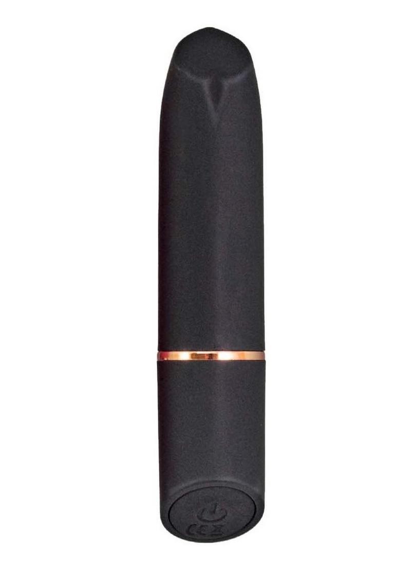 Mystique Vibrating Massagers Rechargeable Silicone Vibrator - Black