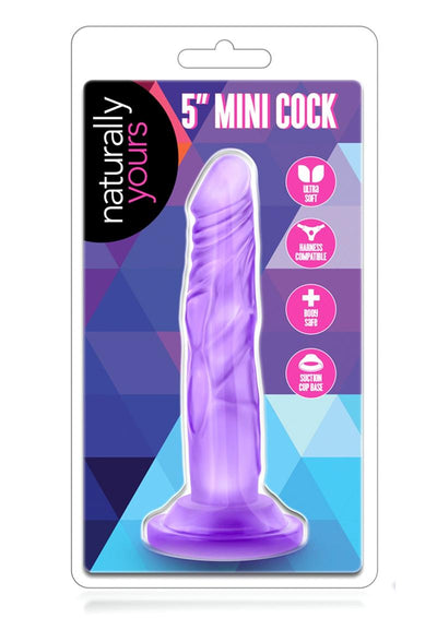 Naturally Yours Mini Dildo - Purple - 5in