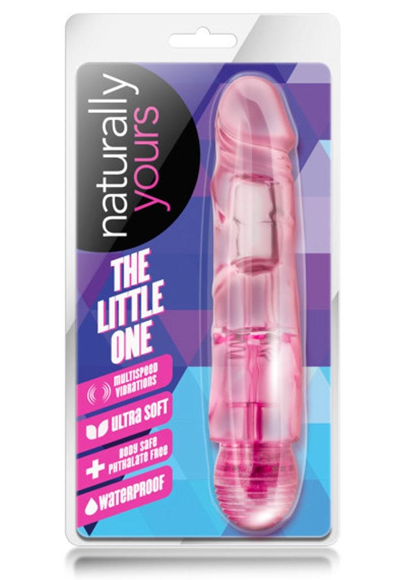 Naturally Yours The Little One Vibrating Dildo - Pink - 6.7in