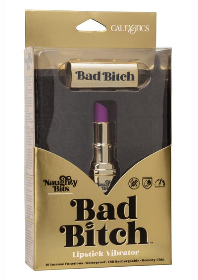 Naughty Bits Bad Bitch Lipstick Bullet Vibrator - Purple