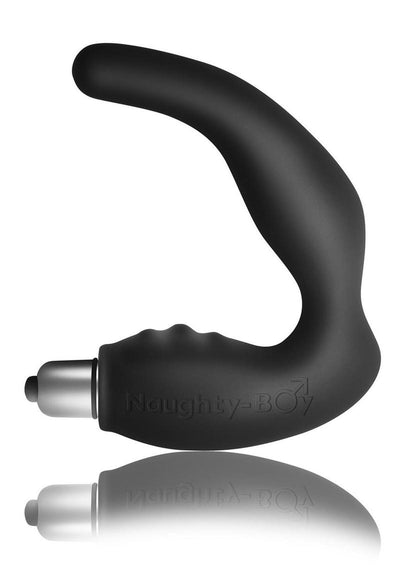 Naughty Boy Silicone Prostate and Perineum Stimulator - Black