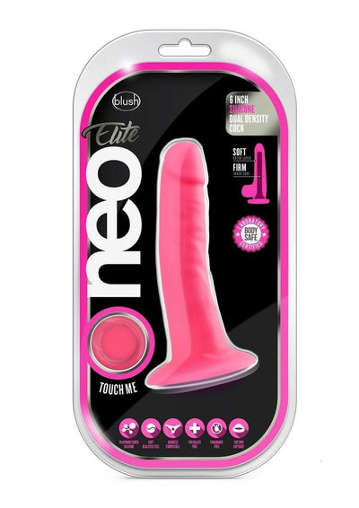 Neo Elite Silicone Dual Density Dildo - Pink - 6in