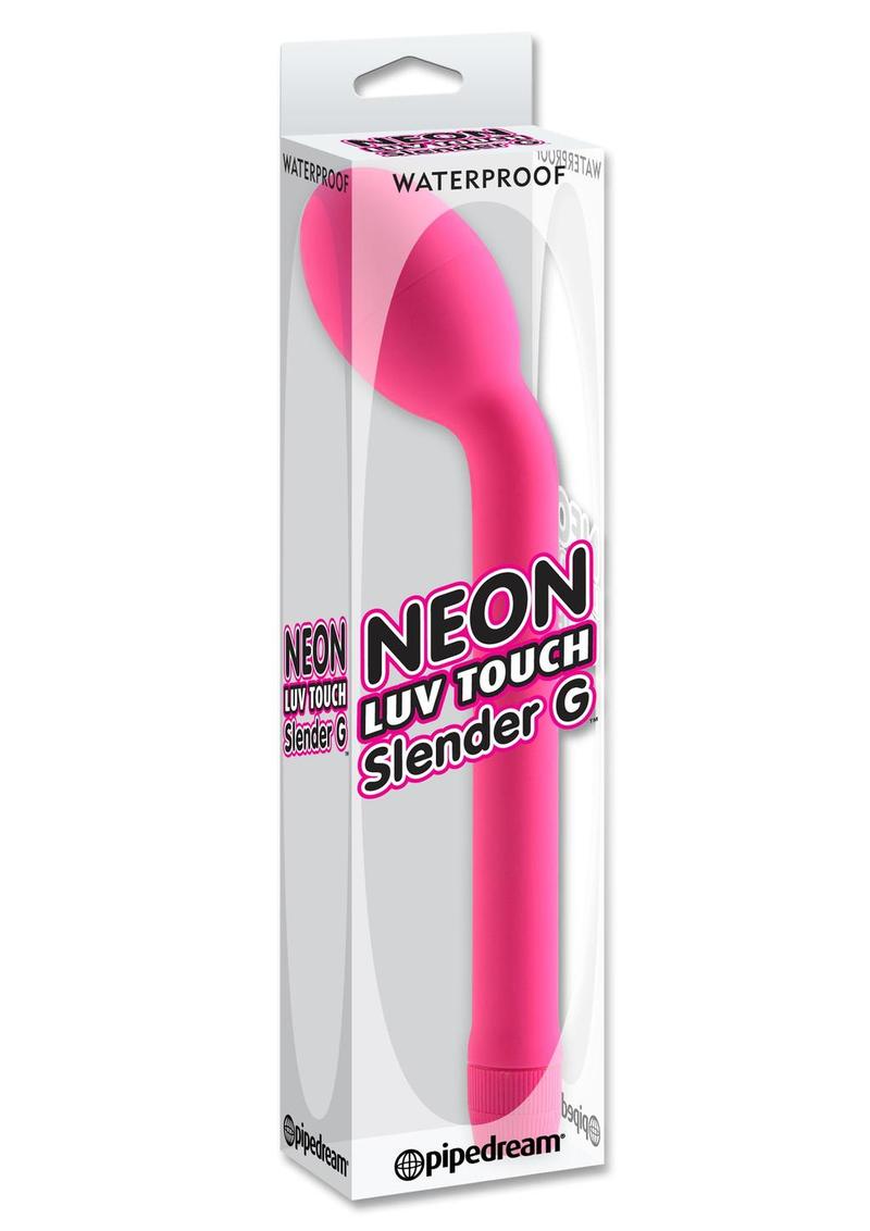 Neon Luv Touch Slender G Vibrator Waterproof - Pink - 7.25in