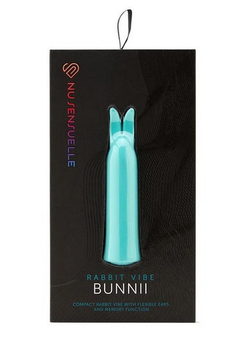 Nu Sensuelle Bunnii Rechargeable Silicone Vibrator - Teal