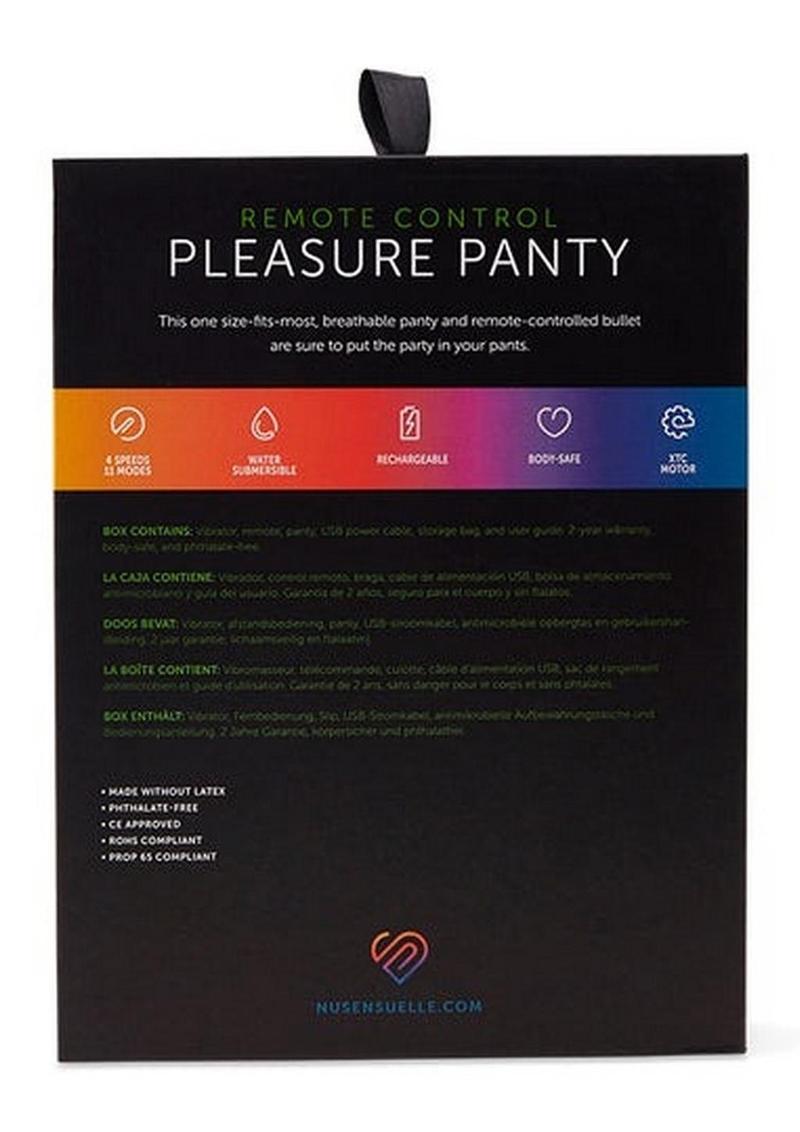 Nu Sensuelle Pleasure Panty Rechargeable Silicone Remote and Bullet Panty Vibe