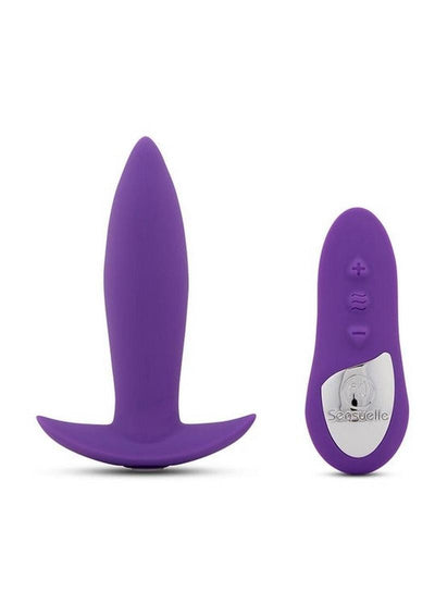 Nu Sensuelle Remote Control Mini-Plug Rechargeable Silicone Vibrating Plug - Purple