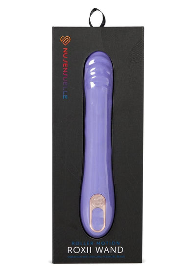 Nu Sensuelle Roxii Rechargeable Silicone Wand with Roller Motion - Purple/Ultra Violet