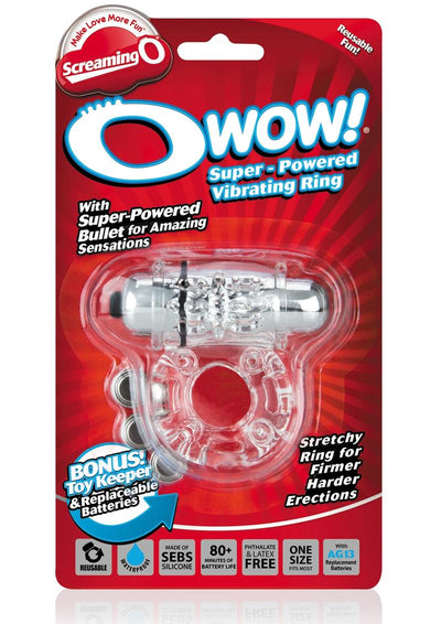 O Wow Vibrating Ring - Clear