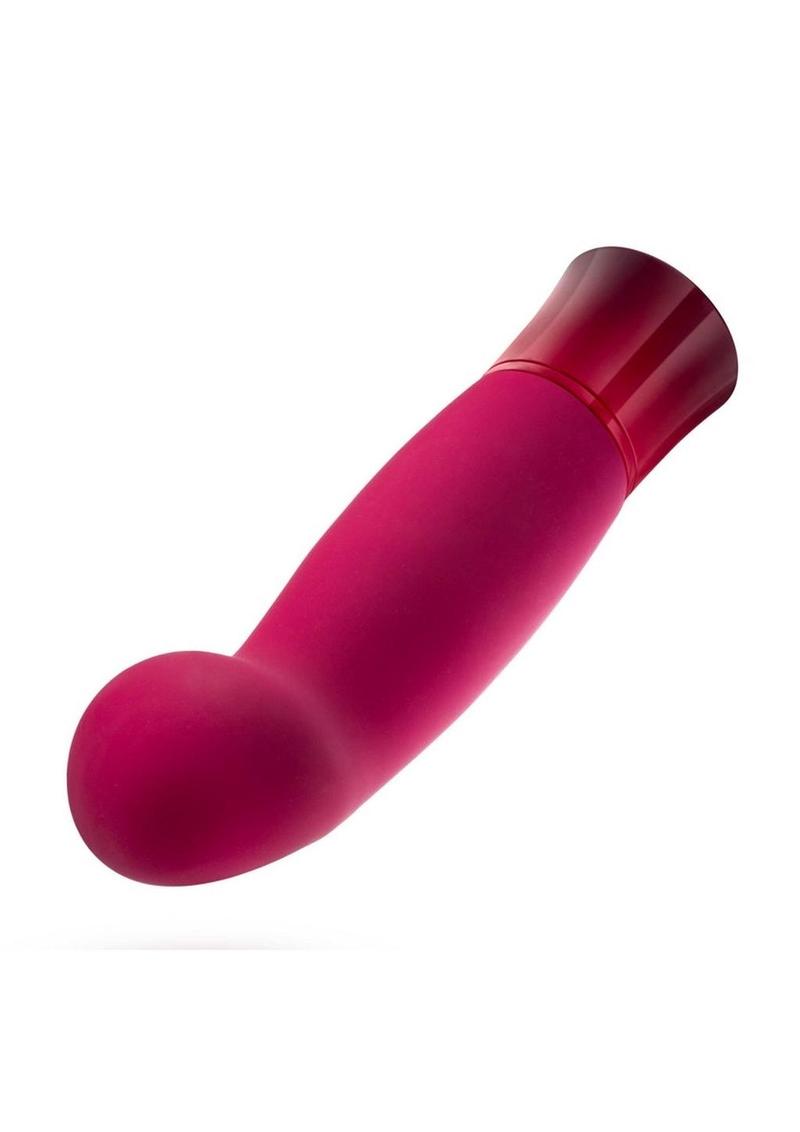 Oh My Gem Classy Rechargeable Silicone Vibrator - Garnet - Red