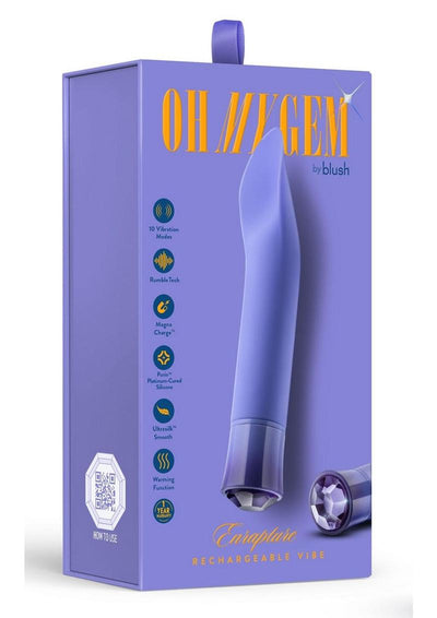 Oh My Gem Enrapture Rechargeable Silicone G-Spot Vibrator - Tanzanite - Blue