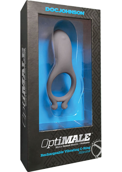 Optimale Rechargeable Silicone Vibrating Cock Ring - Grey/Slate