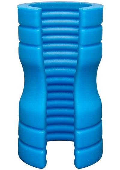 Optimale Ribbed Truskyn Silicone Masturbator - Blue