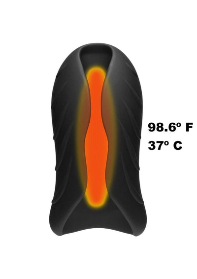 Optimale Secondskyn Silicone Warming Stroker Vibrating USB Rechargeable Masturbator