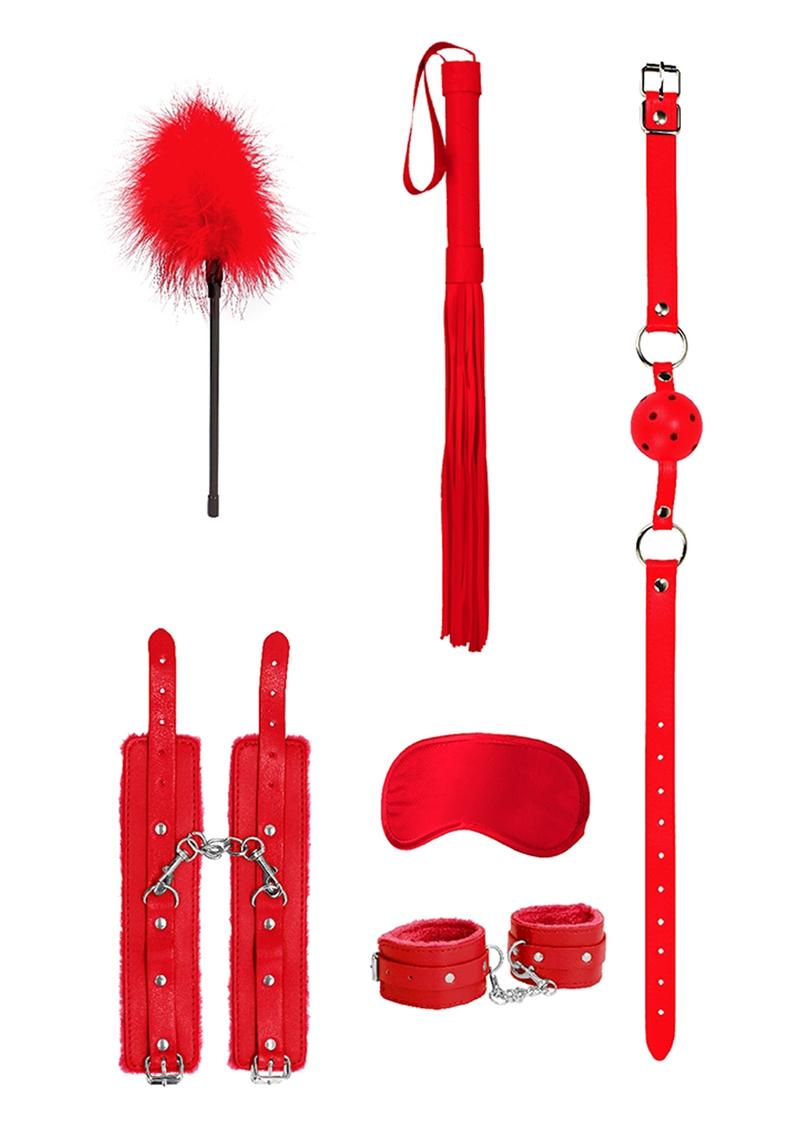 Ouch! Kits Beginners Bondage Kit - Red - 6pc