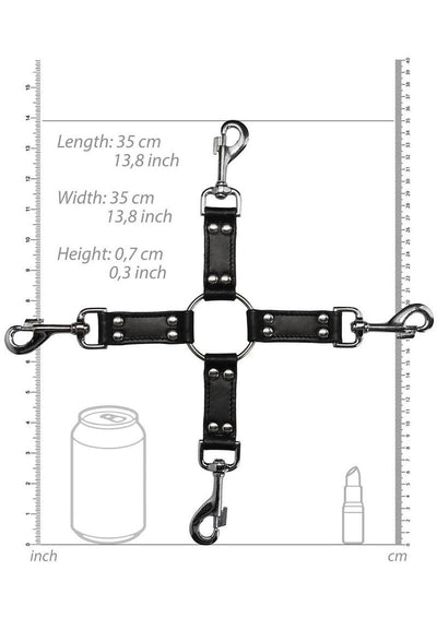 Ouch! Pain 4-Way Leather Hogtie Cross