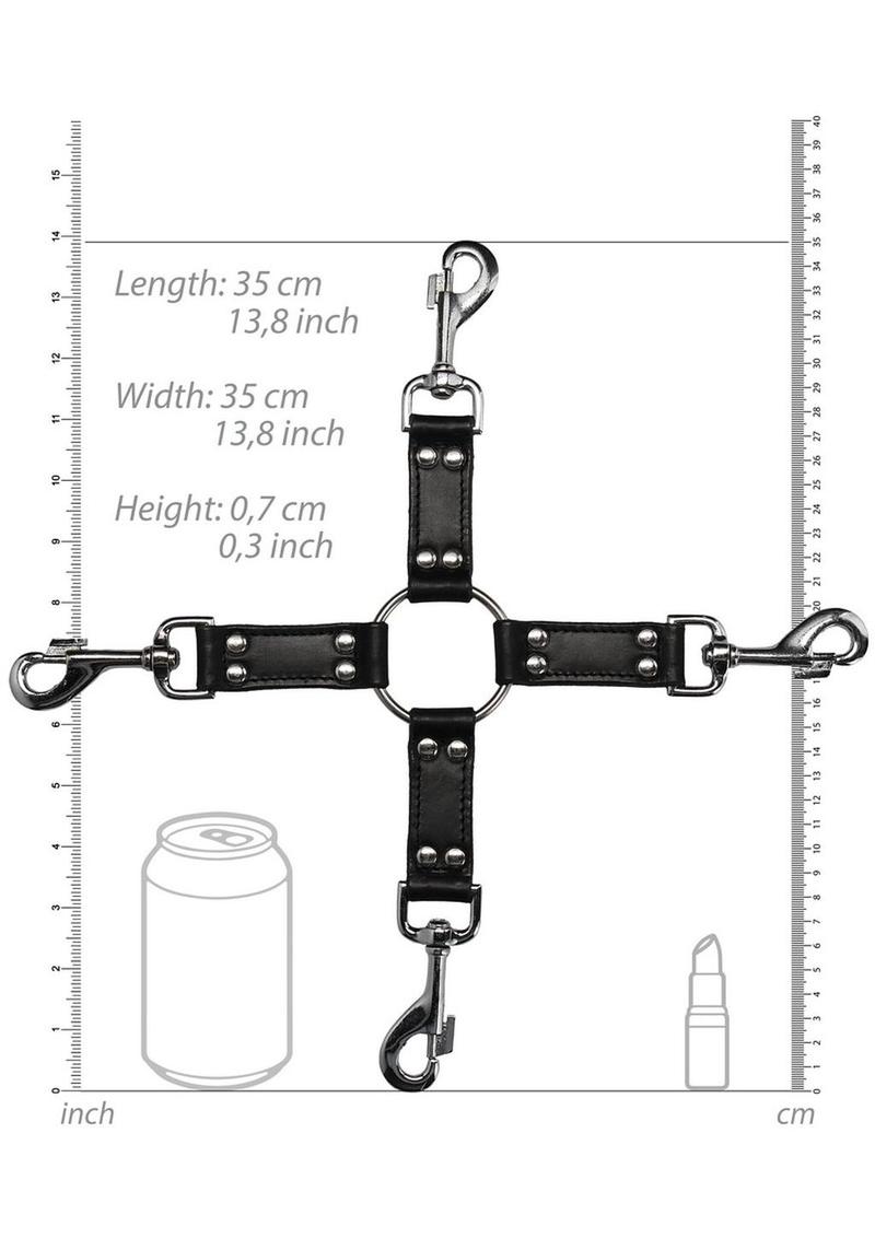 Ouch! Pain 4-Way Leather Hogtie Cross