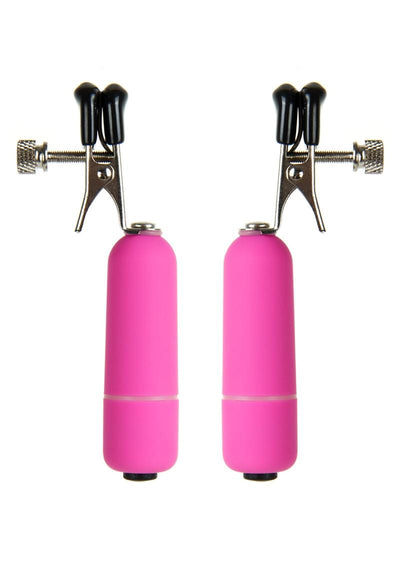 Ouch! Vibrating Nipple Clamps - Pink