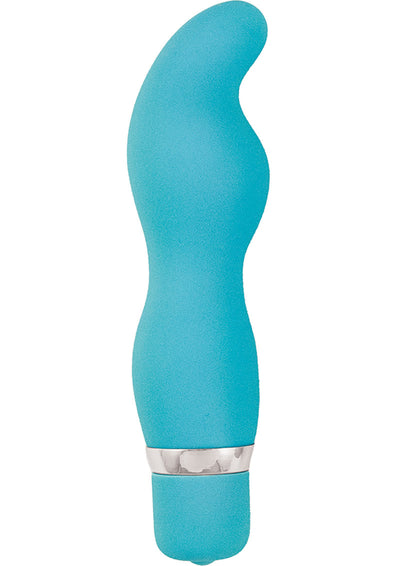 Perfection Lil Tease Silicone Vibrator - Blue/Turquoise - 4.85in