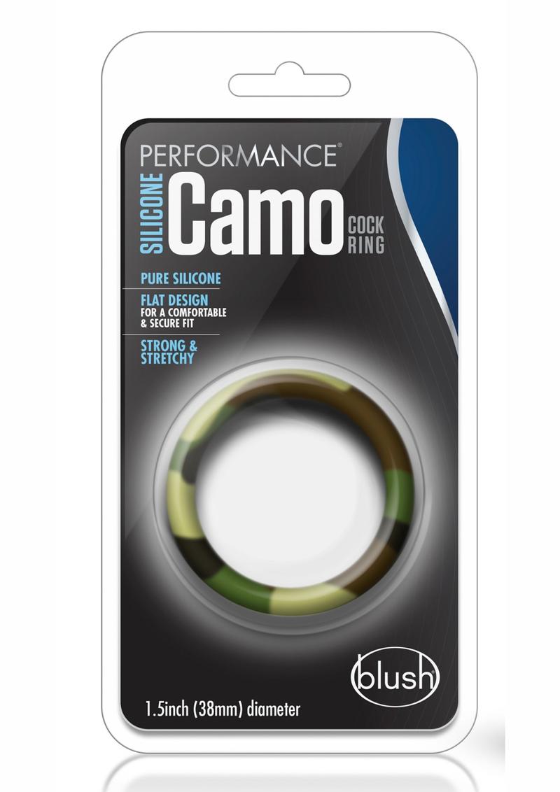 Performance Silicone Camo Cock Ring - Green Camouflage - Green