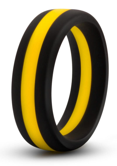 Performance Silicone Go Pro Cock Ring - Black/Gold/Multicolor