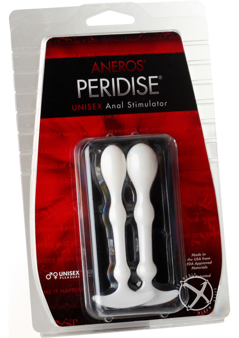 Peridise Set Unisex Anal Stimulators White 2 Each - White