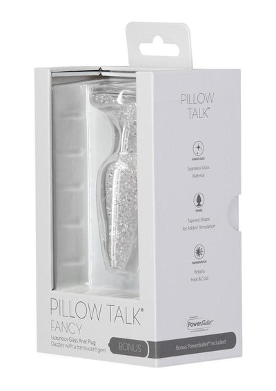 Pillow Talk Fancy Glass Anal Plug - Clear