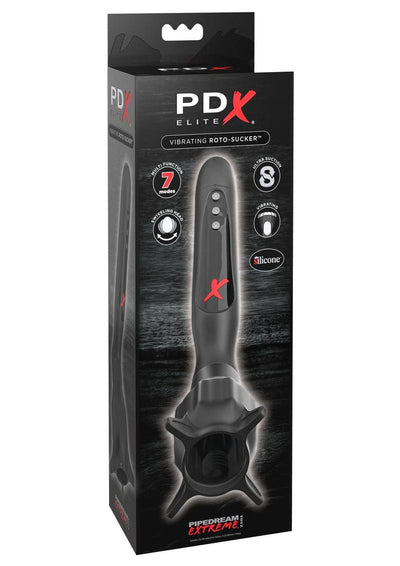 Pipedream Extreme Elite Silicone Vibrating Roto-Sucker Masturbator - Black