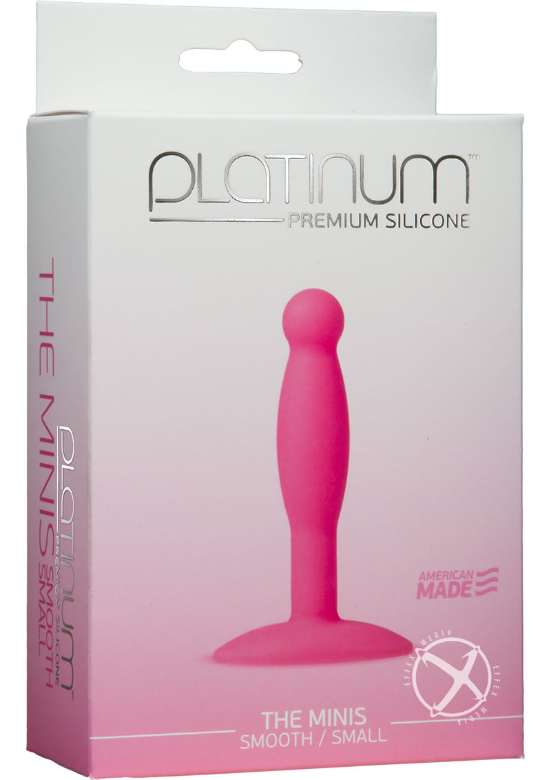 Platinum Premium Silicone - The Minis - Smooth - Small Anal Plug - Pink