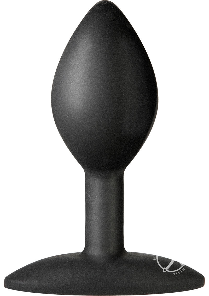 Platinum Premium Silicone - The Minis - Spade - Small Anal Plug - Black - Small