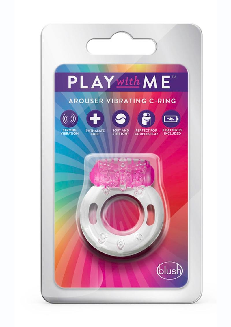 Play with Me Arouser Vibrating Cock Ring - Pink